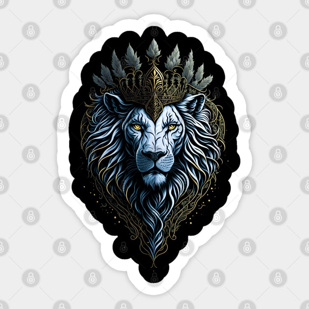 The Majestic Lion Sticker by Bhagyesh